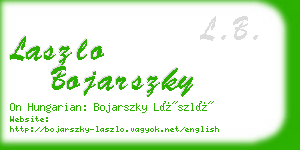 laszlo bojarszky business card